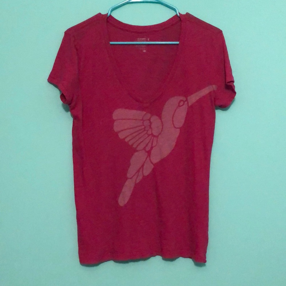 Old navy V-neck T-shirt Pink size medium